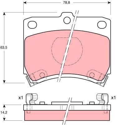 Brake Pad Set, disc brake GDB773 - image 2