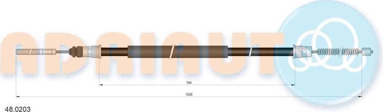 Cable Pull, parking brake 48.0203
