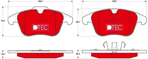 Brake Pad Set, disc brake DTEC COTEC GDB1683DTE - image 2