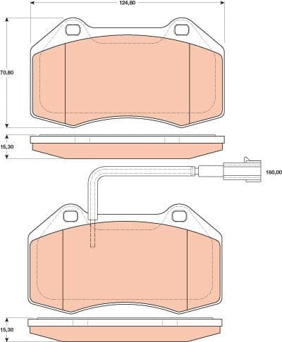 Brake Pad Set, disc brake GDB1812 - image 3