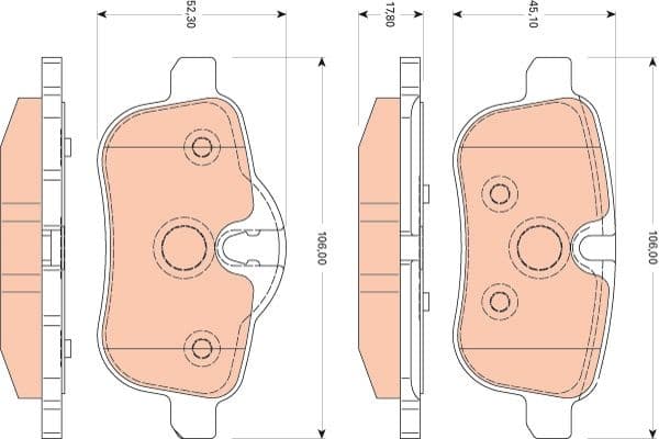 Brake Pad Set, disc brake GDB1827 - image 3