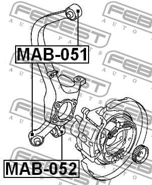 Mounting, control/trailing arm MAB-052 - image 2