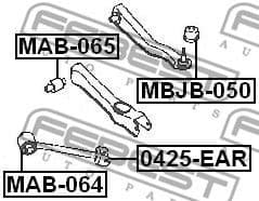 Mounting, control/trailing arm MAB-064 - image 2