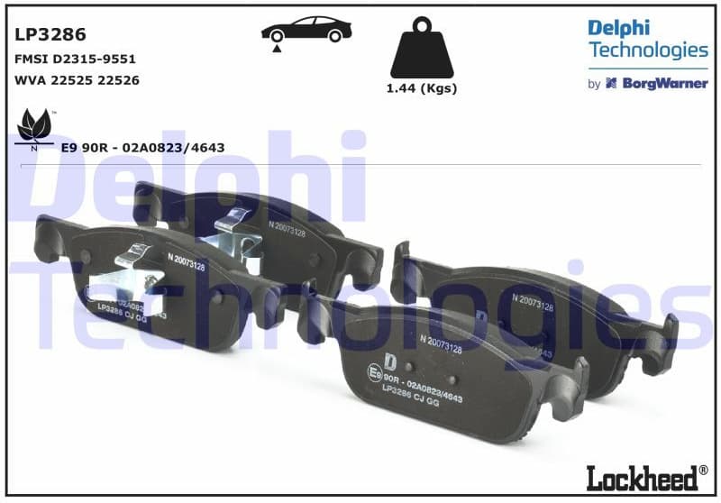 Brake Pad Set, disc brake LP3286 - image 2