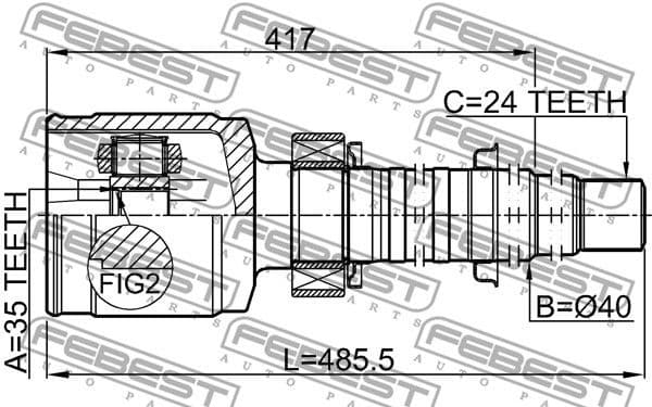Joint Kit, drive shaft 0111-GSX30RH - image 2