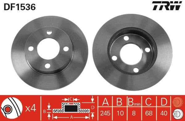 Brake Disc DF1536 - image 3