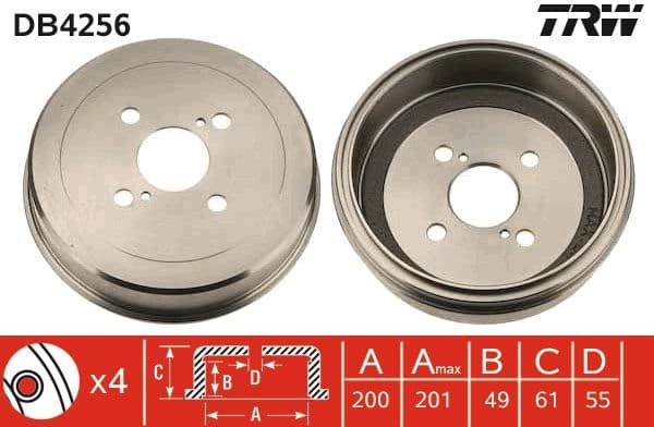 Brake Drum DB4256 - image 3
