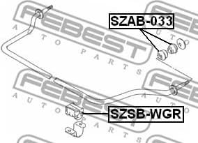 Mounting, control/trailing arm SZAB-033 - image 2