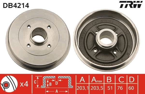 Brake Drum DB4214 - image 3