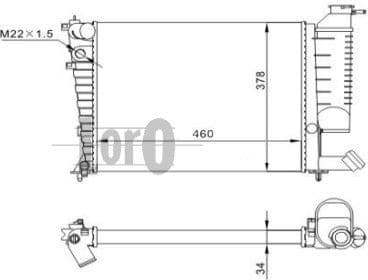 Radiator, engine cooling LORO 009-017-0022 - image 2