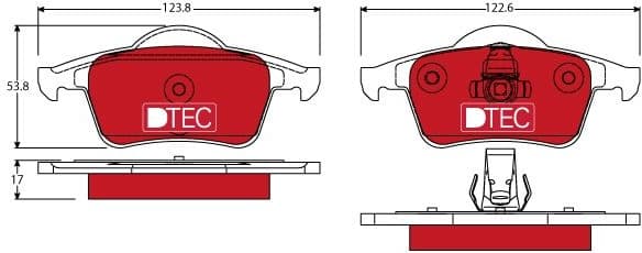 Brake Pad Set, disc brake DTEC COTEC GDB1389DTE - image 2
