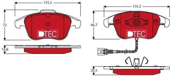 Brake Pad Set, disc brake DTEC COTEC GDB1762DTE - image 2