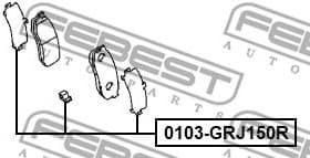 Anti-Squeal Foil, brake pad (back plate) 0103-GRJ150R - image 2