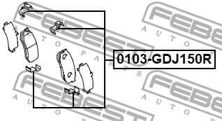 Accessory Kit, disc brake pad 0103-GDJ150R - image 2