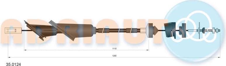 Cable Pull, clutch control 35.0124