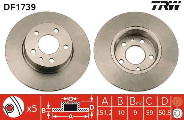 Brake Disc DF1739 - image 3