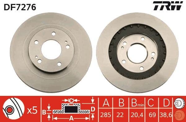 Brake Disc DF7276 - image 2