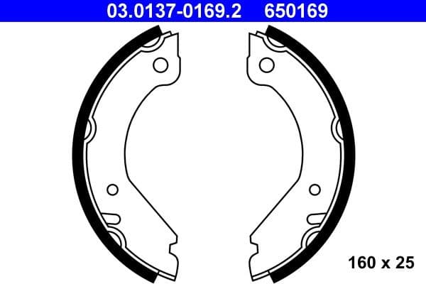 Brake Shoe Set, parking brake 03.0137-0169.2