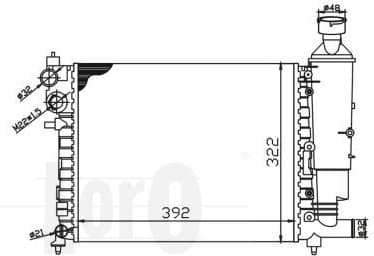 Radiator, engine cooling LORO 009-017-0008 - image 4
