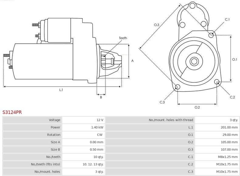 Starter Remanufactured AS S3124PR - image 5
