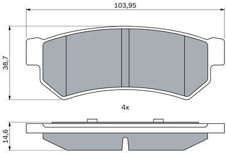 Brake Pad Set, disc brake 0 986 460 007