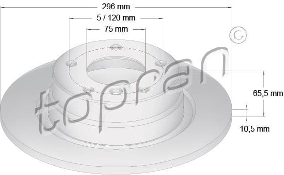 Brake Disc COATED 500 950