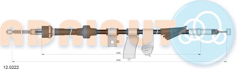 Cable Pull, parking brake 12.0222