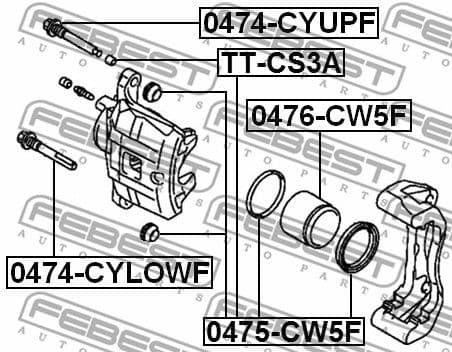 Repair Kit, brake caliper 0475-CW5F - image 2