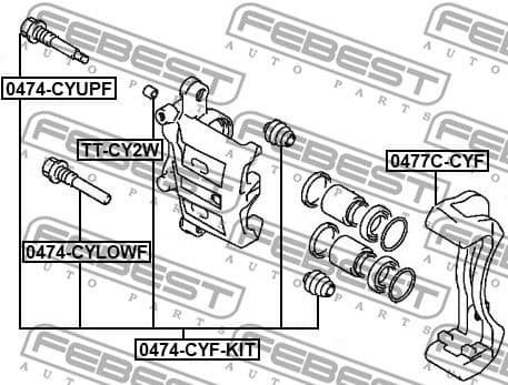 Brake Caliper Bracket Set 0477C-CYF - image 2