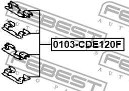 Accessory Kit, disc brake pad 0103-CDE120F
