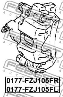 Brake Caliper 0177-FZJ105FR - image 2