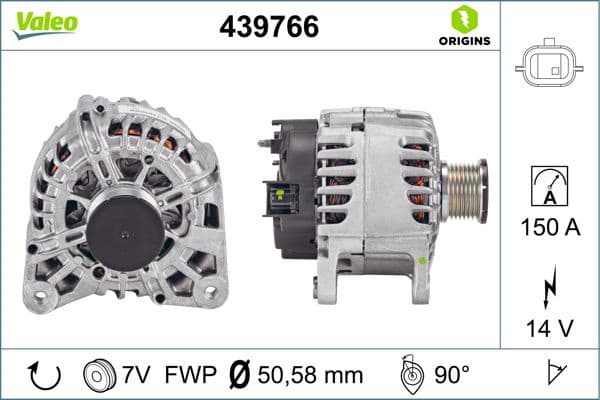 Alternator VALEO ORIGINS NEW OE TECHNOLOGY 439766