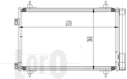 Condenser, air conditioning LORO 009-016-0015 - image 2