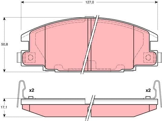 Brake Pad Set, disc brake GDB3161 - image 2