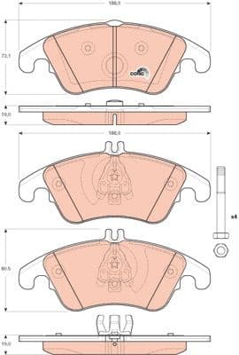 Brake pads front, Top Quality GDB1737 - image 3