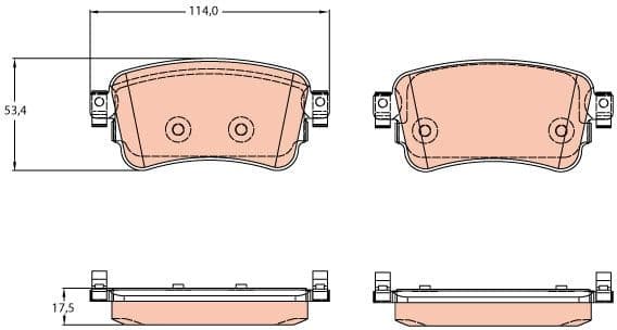 Brake pads rear, Top Quality GDB2166 - image 2