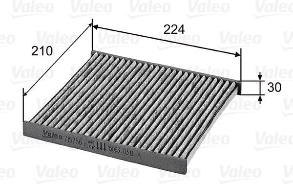 Filter, cabin air VALEO PROTECT 715756