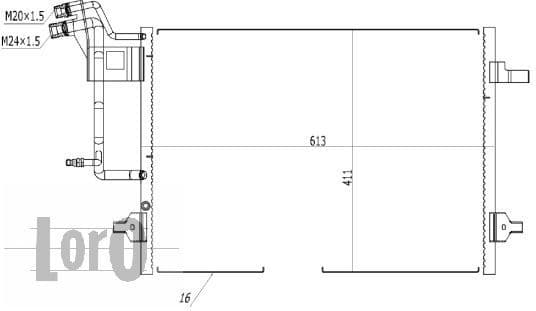 Condenser, air conditioning LORO 003-016-0002 - image 2