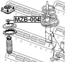 Rolling Bearing, suspension strut support mount MZB-004 - image 2