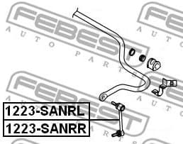 Link/Coupling Rod, stabiliser bar 1223-SANRL