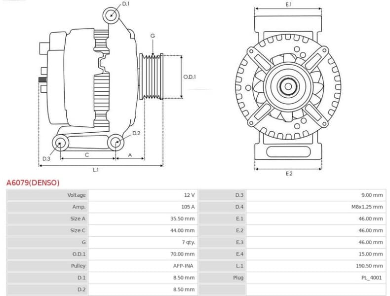Alternator Denso A6079(DENSO) - image 5