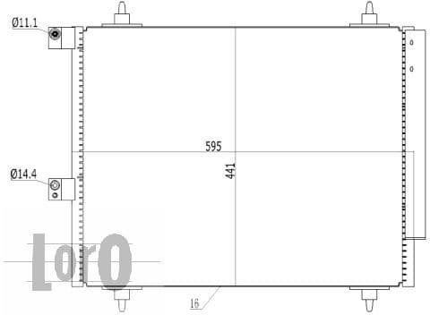 Condenser, air conditioning LORO 009-016-0025 - image 2