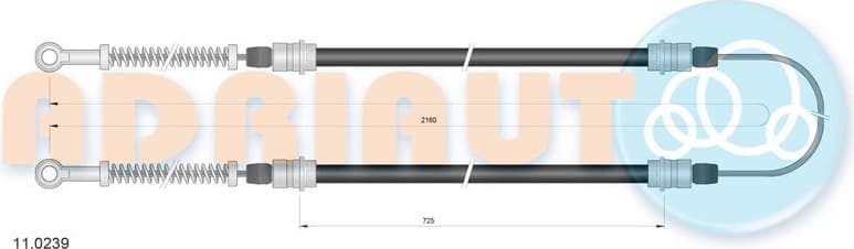 Cable Pull, parking brake 11.0239