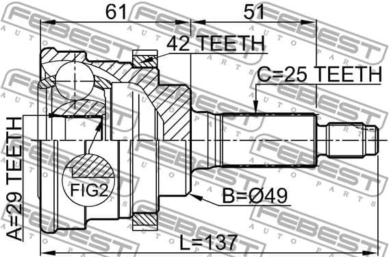Joint Kit, drive shaft 0710-029A42 - image 2