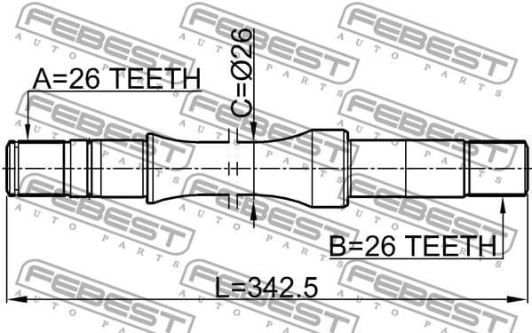 Drive Shaft 0712-RH413WD - image 2