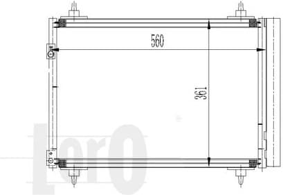 Condenser, air conditioning LORO 009-016-0016 - image 2