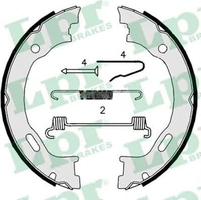 Brake shoes handbrake 88720