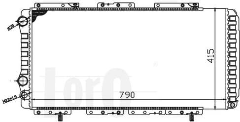 Radiator, engine cooling LORO 009-017-0006 - image 2