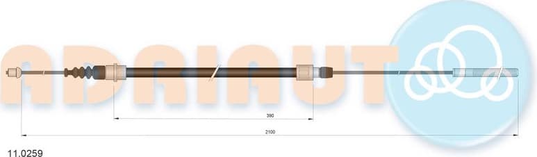 Cable Pull, parking brake 11.0259