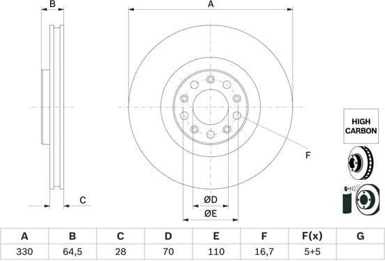 Brake Disc 0986479E88